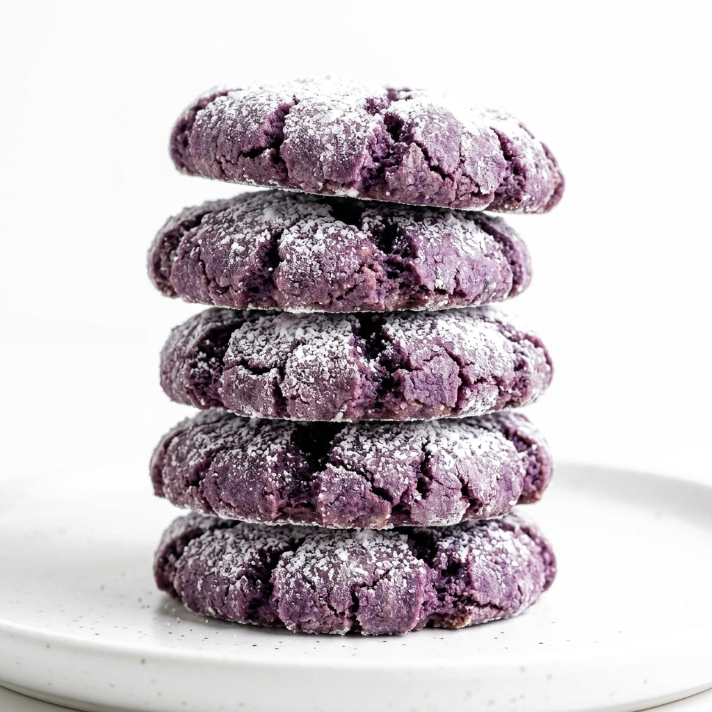 Ube Crinkle Cookies