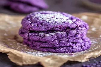 Ube Crinkle Cookies