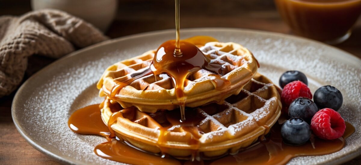 Gaufres au Caramel Faciles – Parfaites pour le Petit Déjeuner ou le Dessert !