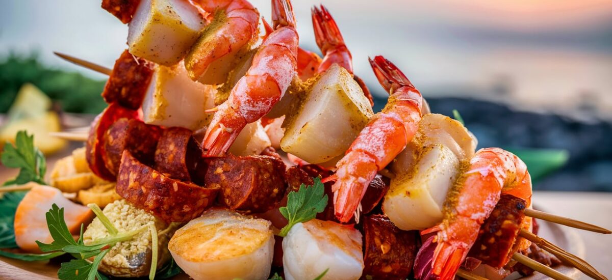Seafood Paella Skewers Recipe: Fresh & Delightful Ocean Feast