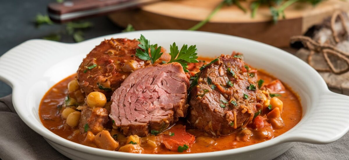 Goulash Bohemio con Tres Carnes: Un Plato Reconfortante y Sustancioso