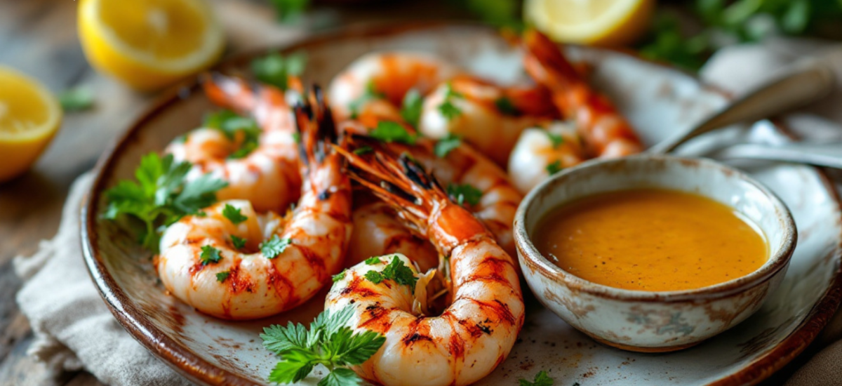 Grilled Gambas and Prawns with Moorish Sauce: A Flavorful Festive Delight