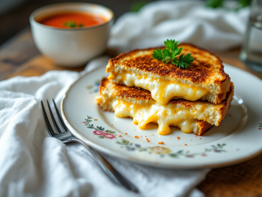 überbackenes Käse-Sandwich