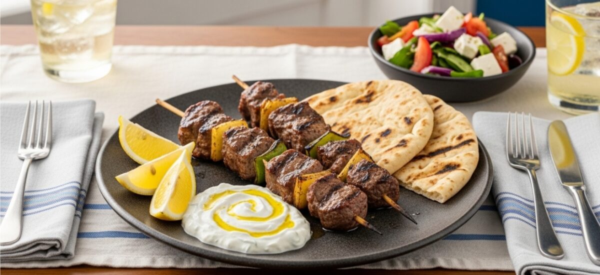 Brochettes de Souvlaki d’Agneau Grec – Juteuses, Grillées et Pleines de Saveur !