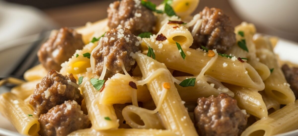 Receta de Pasta con Salchicha – El Mejor Plato de Pasta Cremosa y Fácil