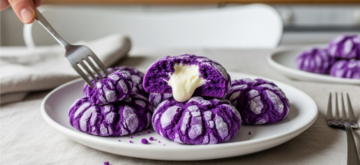 Ube Crinkle Cookies with Cream Cheese Filling Recipe: Soft & Chewy Homemade