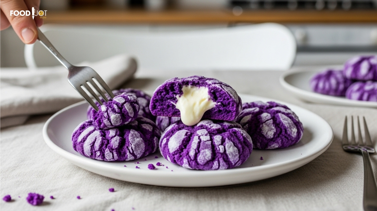 Ube Crinkle Cookies with Cream Cheese Filling Recipe: Soft & Chewy Homemade