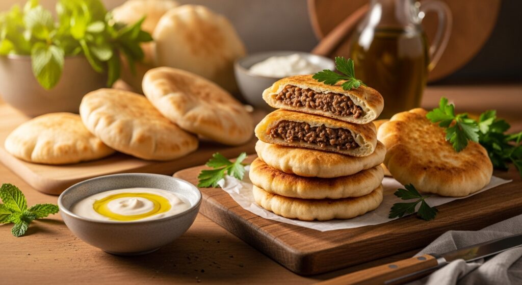 Arayes (Lebanese Meat-Stuffed Crispy Pita) Recipe: Rich & Hearty Home Co…