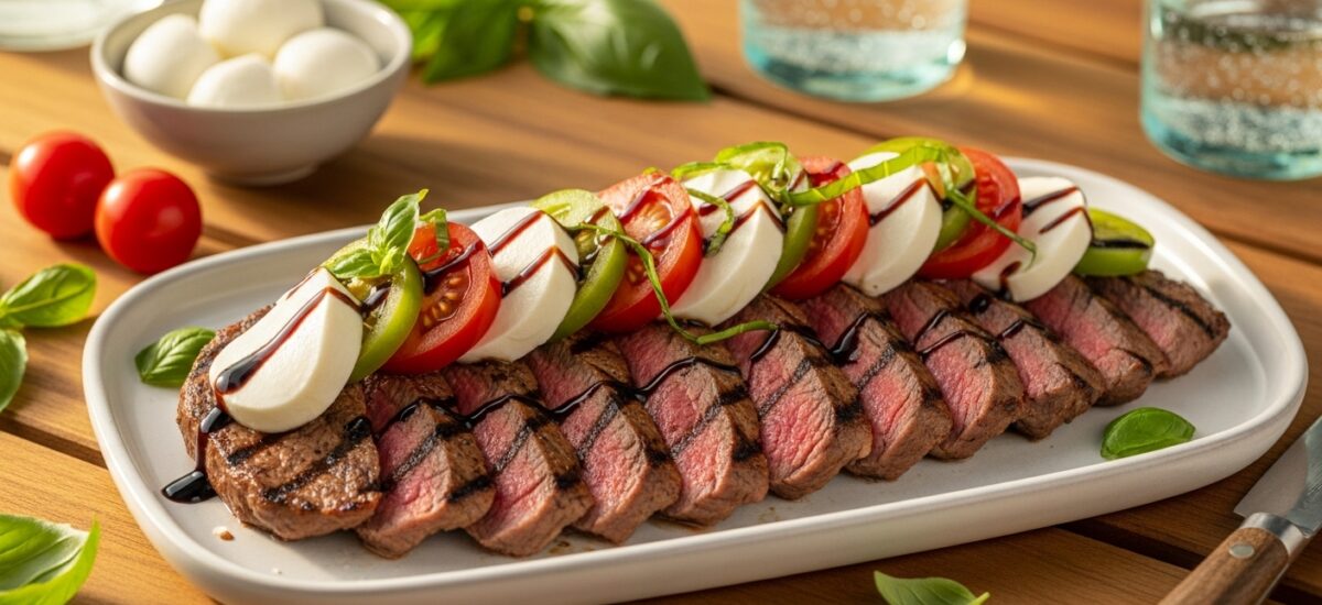Gegilltes Balsamico-Caprese-Steak Rezept