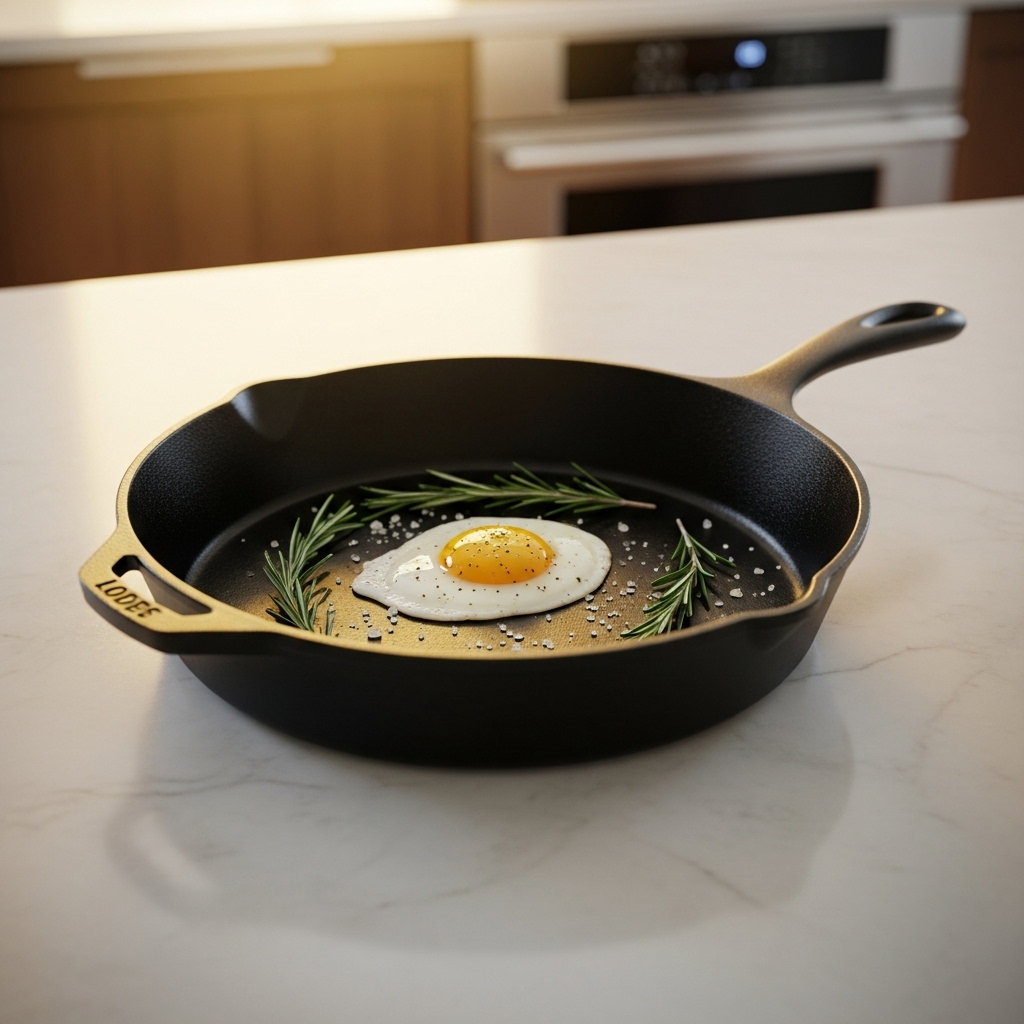 Lodge 10.25 Inch Cast Iron Skillet for even cooking