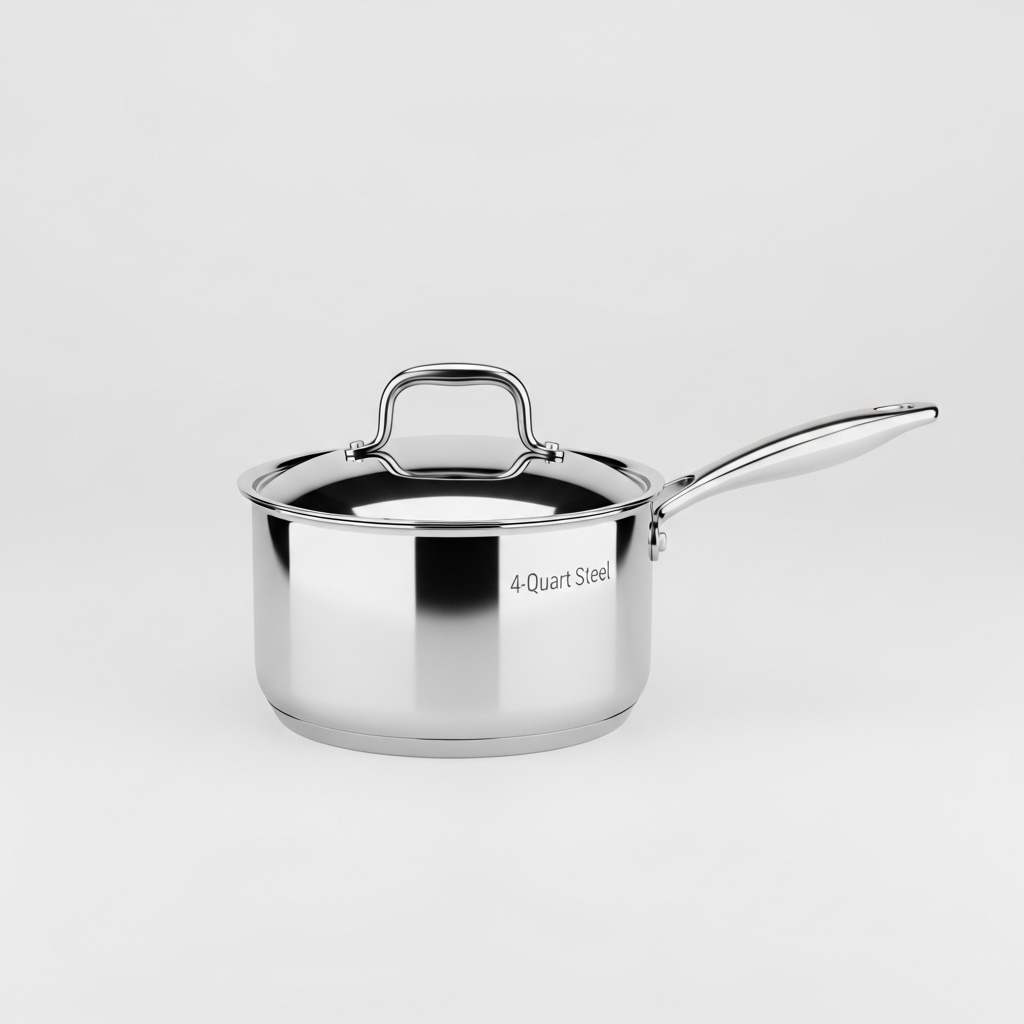 Stainless Steel 4-Quart Saucepan with Lid
