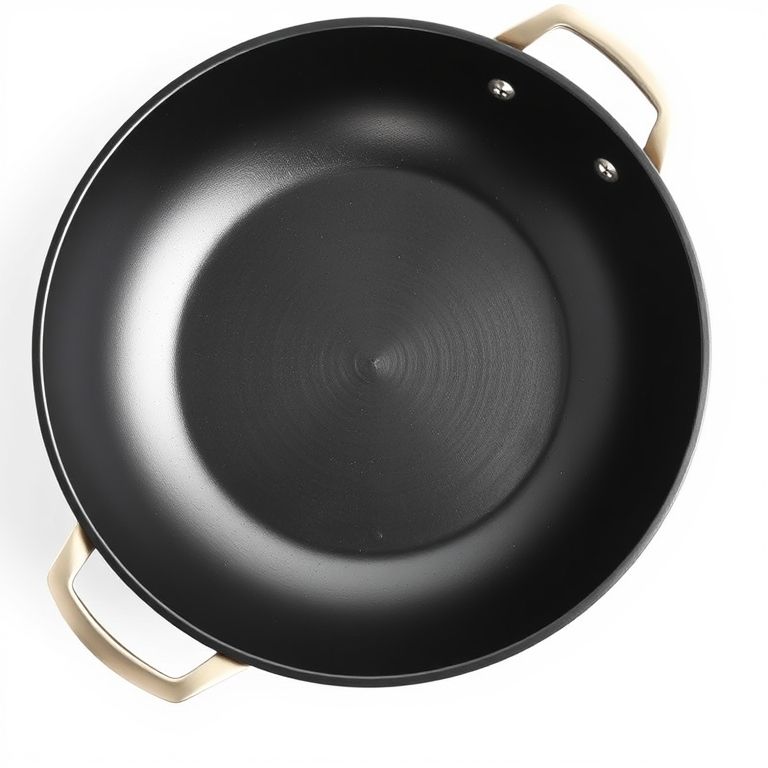 Ein T-fal Ultimate Hard Anodized Antihaft-Wok mit einem belüfteten Glasdeckel, mit einer langlebigen Titanium-Antihaftbeschichtung.