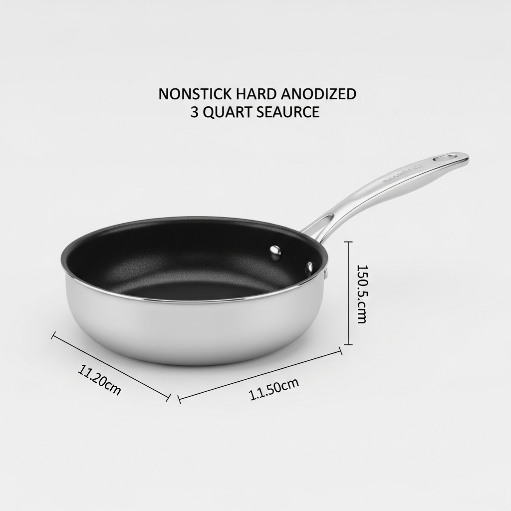Nonstick Hard Anodized 3-Quart Saucepan