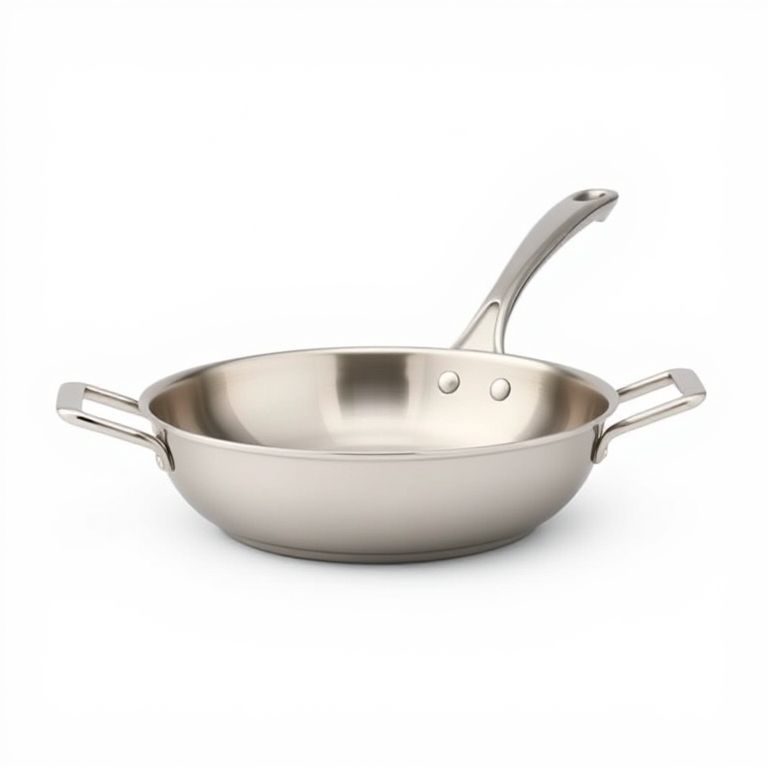 A Cuisinart MultiClad Pro Stainless Steel 12-inch Skillet with even heat distribution and induction compatibility.