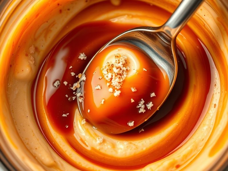 Un petit bol avec une cuillère mélangeant de la sauce barbecue, de la mayonnaise et du sel assaisonné pour créer une trempette crémeuse et tangy.