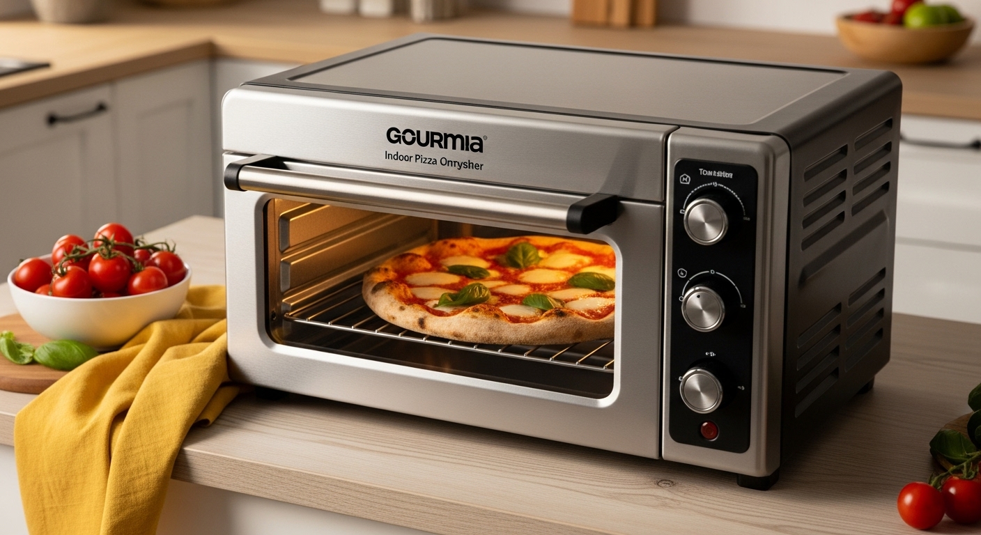 Gourmia Indoor Pizza Oven: Master Pizzeria & Air Fryer Meals at Home
