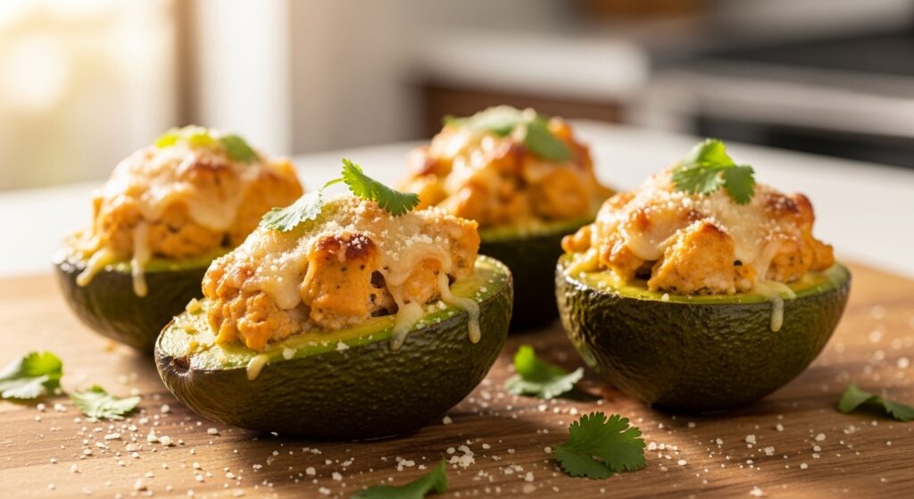 Chicken-Stuffed Baked Avocados: A Quick & Healthy Meal