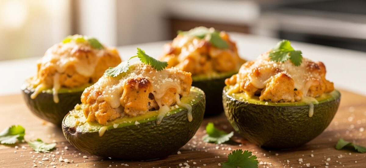 Avocats Farcis au Poulet et Gratins : Un Repas Rapide et Sain
