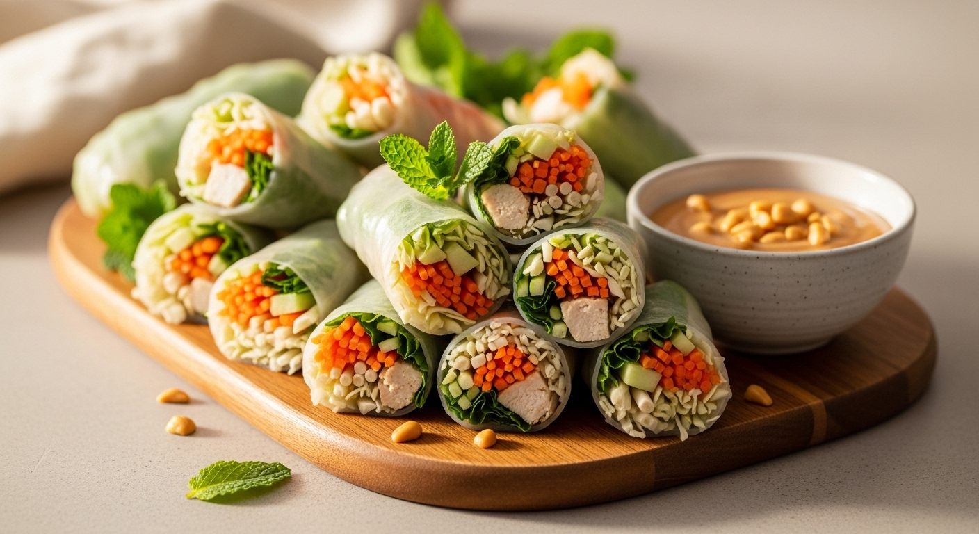 Lemongrass Chicken Rice Paper Rolls Recipe: Juicy & Flavorful Every Time