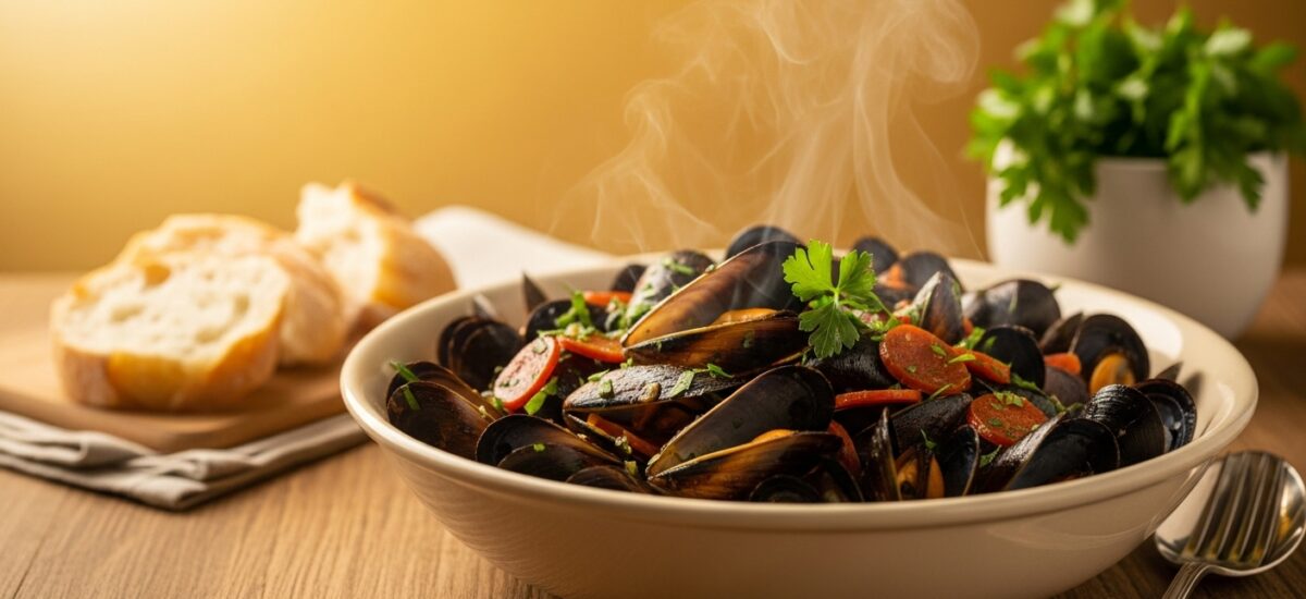 Mejillones con Chorizo: Una Cena Fácil y Sabrosa en una Sola Olla