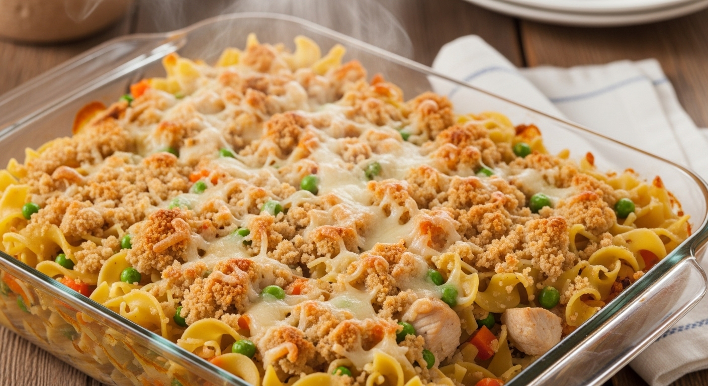Cheap Chicken Noodle Casserole Recipe: Healing & Comforting Bowl