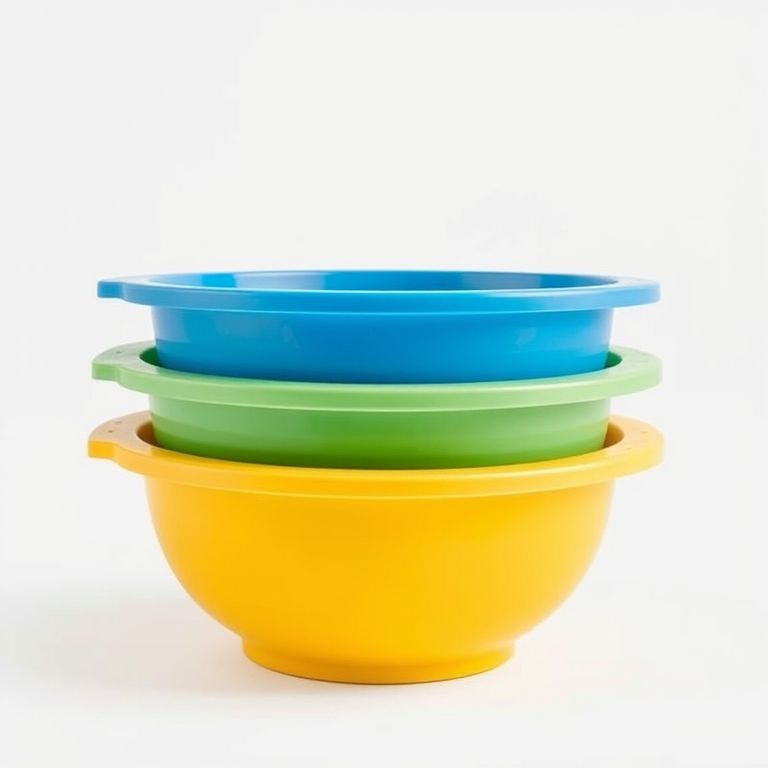 OXO Good Grips 3-teiliges Schüssel-Set (Kunststoff, Blau/Grün/Gelb)