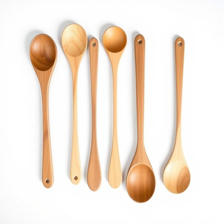 Zulay Kitchen 6-Piece Wooden Cooking Spoons Set