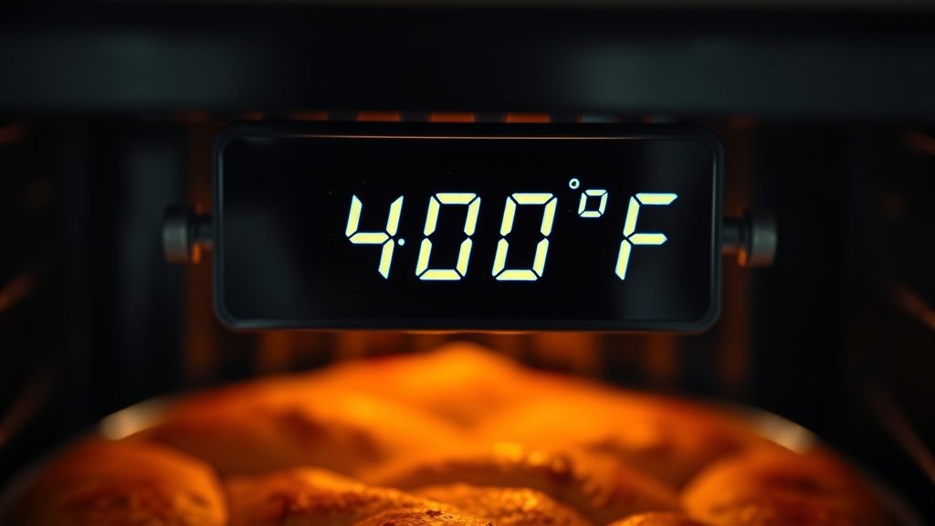Préchauffage du four à 400 °F (200 °C)