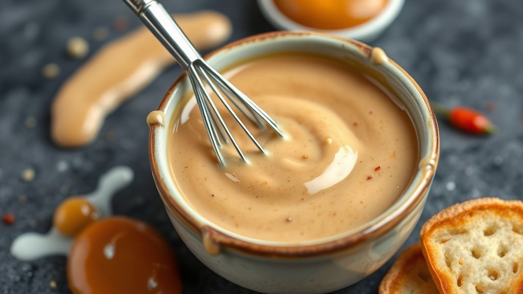 Homemade peanut dipping sauce