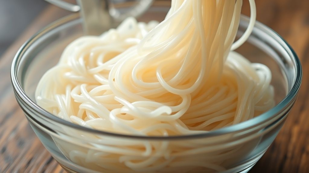 Cooked vermicelli noodles for rolls
