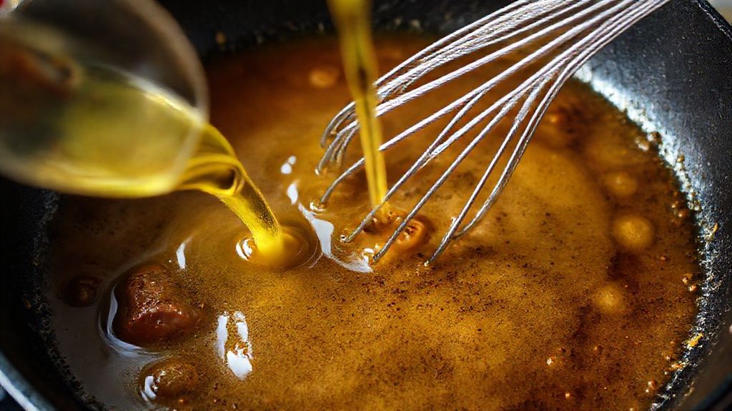 Déglaçer la poêle avec du cidre et réduire les liquides