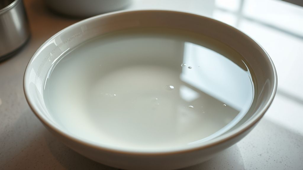 Bowl of warm water for rice paper