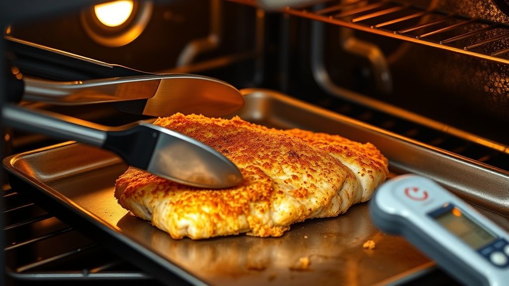 Cuire et retourner les escalopes de poulet