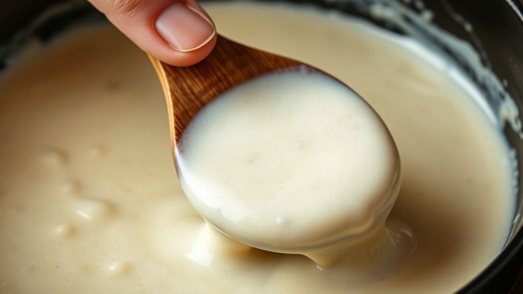 Thickening the cheese sauce