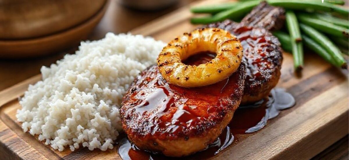 Côtes de Porc Teriyaki Cuites au Four et Ananas