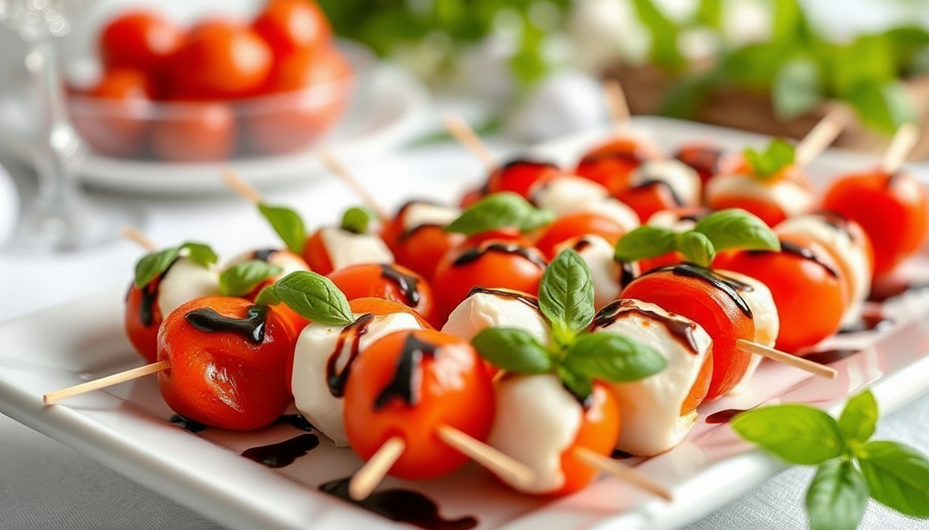 Easy Caprese Appetizer Skewers: A Burst of Italian Freshness