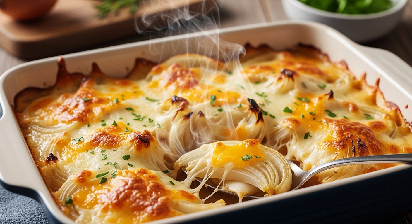 Baked Tennessee Onions with Melted Cheese Recipe: Sweet Caramelized Onion