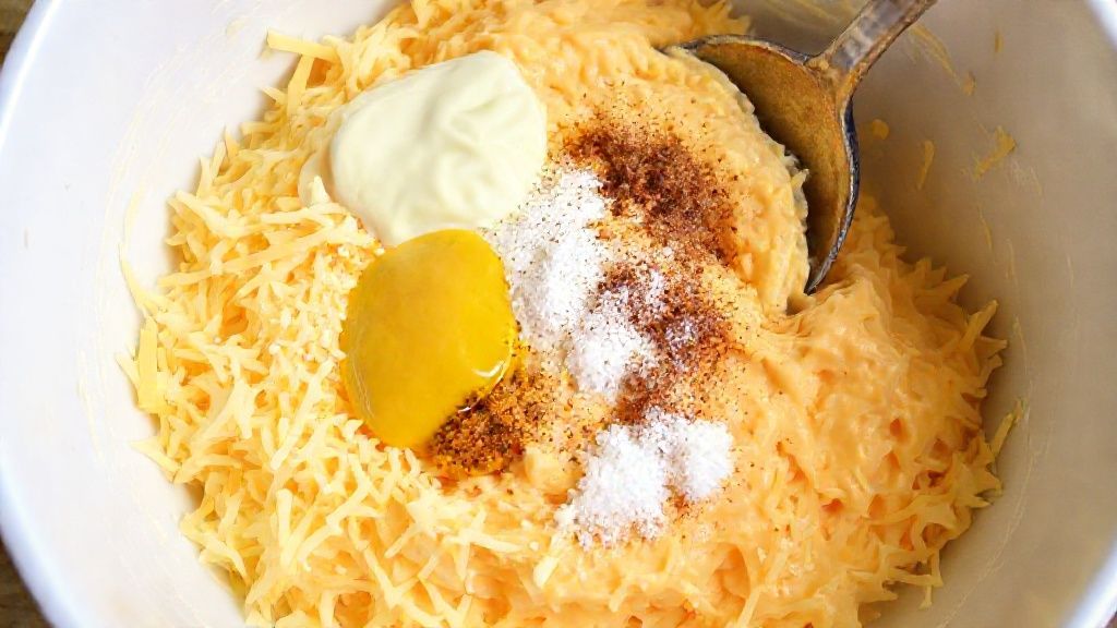 Mélange de fromage, mayonnaise et moutarde pour la farce