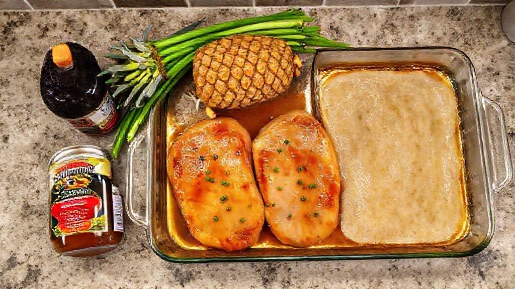 Ingrédients pour les côtes de porc teriyaki cuites au four