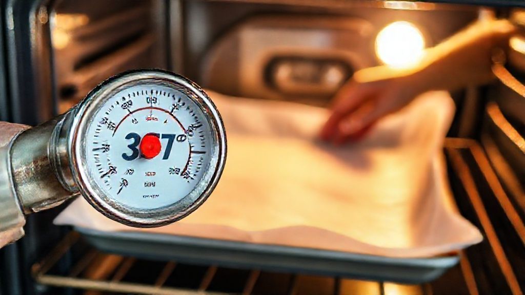 Preheating oven and lining baking sheet with parchment paper