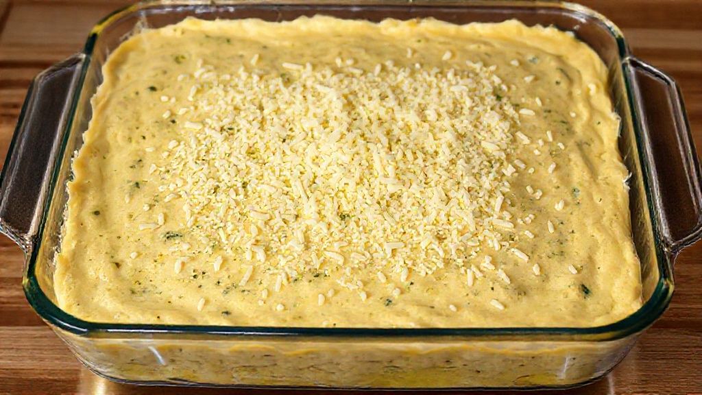 Pâte de la plaque de muffin aux courgettes et fromage dans un plat de cuisson