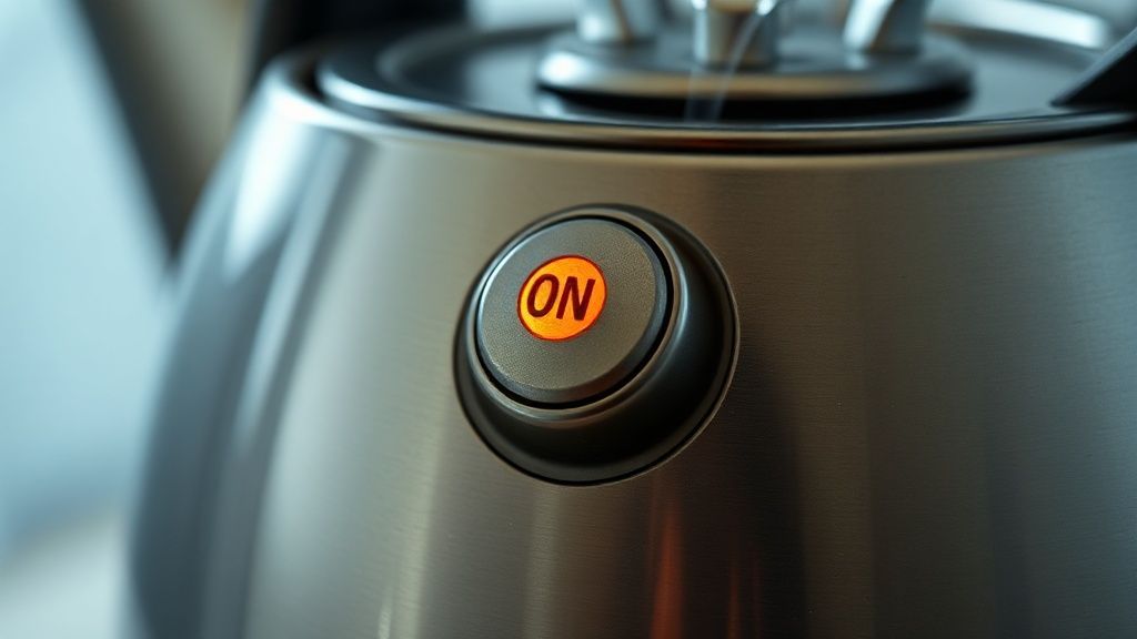 Electric kettle heating water
