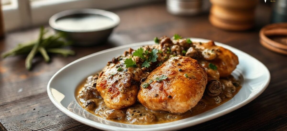 Perfektes Hähnchen: Saftige Keulen in einer cremigen Pilzsauce