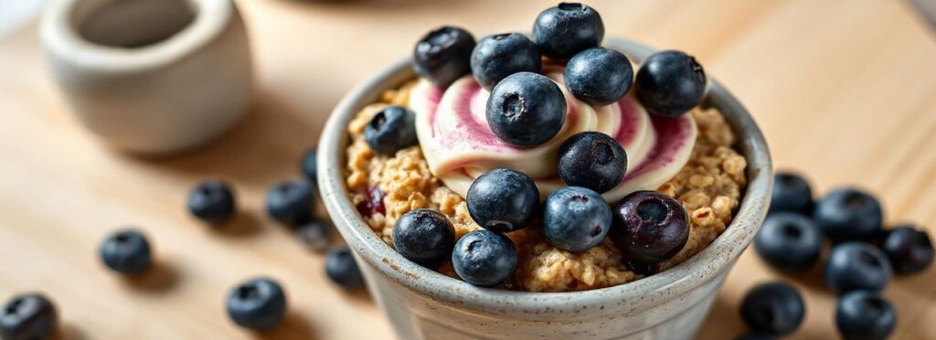 Indulge Guilt-Free: Delicious Blueberry Cheesecake Baked Oats