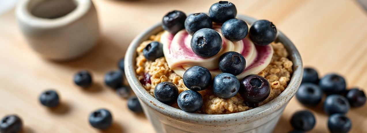 Indulge Guilt-Free: Delicious Blueberry Cheesecake Baked Oats