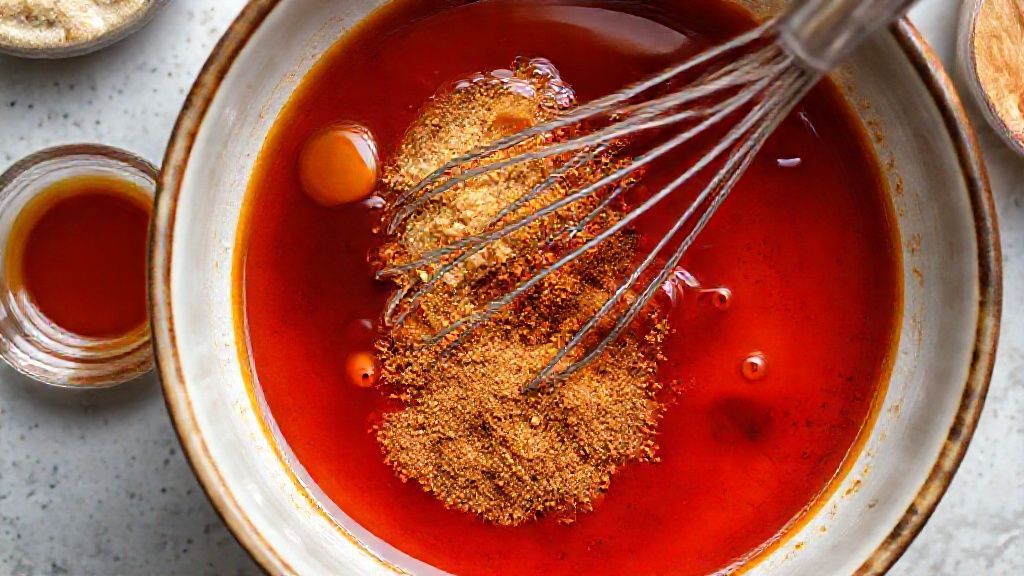 Mezclar los ingredientes del adobo para Char Siu