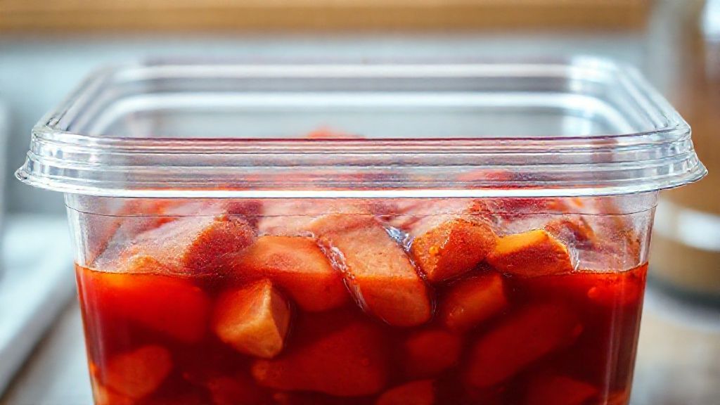 Cerdo marinándose en la salsa Char Siu