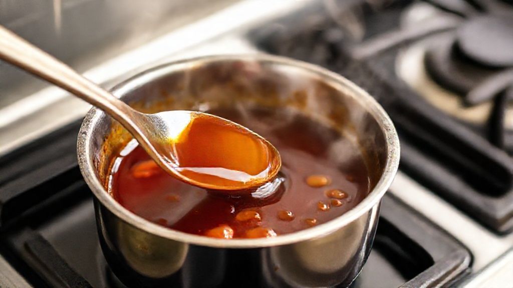 Reducción del glaseado Char Siu con miel