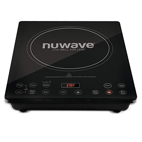 Nuwave Pro Chef Induktionskochfeld, NSF-zertifiziert, kommerzielle Qualität, tragbar, leistungsstark 1800W, große 8” Heizspule, 94 Temperatureinstellungen von 100°F bis 575°F in 5°F-Schritten, schlagfestes Keramikglas-Oberfläche