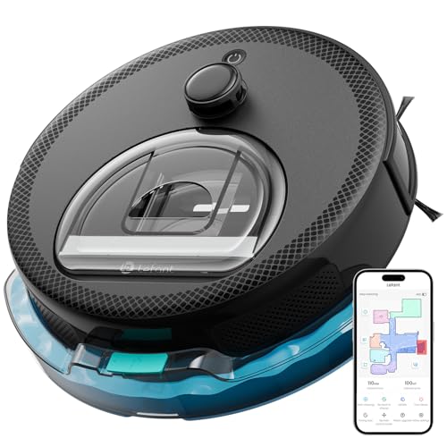 Lefant Robot Aspirador y Fregona, Navegación LiDAR Mejorada, Cubo de Polvo Visible de 450ml, Potente Succión, Mapeo de Múltiples Pisos, Auto-carga, 2.4G/5G WiFi, Limpieza Multi-Superficie, M330 Pro